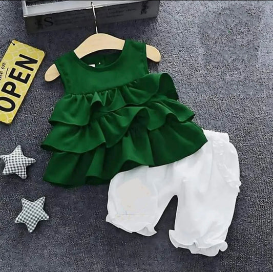 Stylish Baby Girl Frock For Pakistan Day