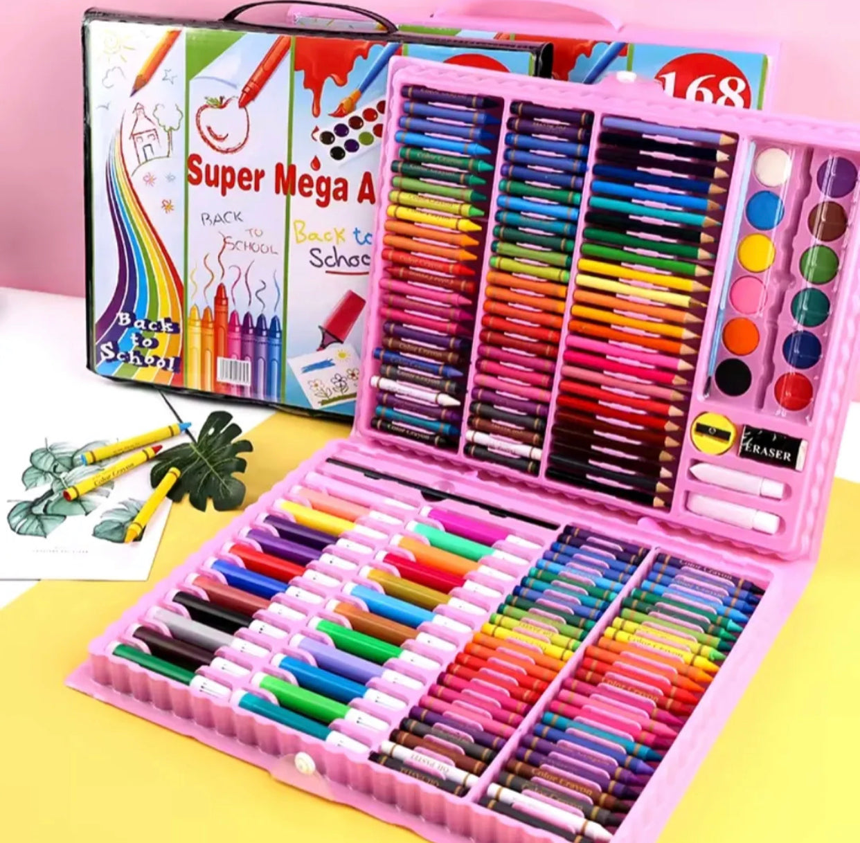Colouring Kit Art & Craft 168 Pcs Art Set Colouring And Drawing Kit Box