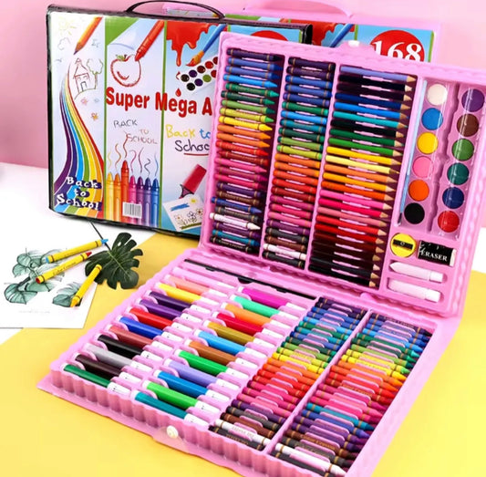 Colouring Kit Art & Craft 168 Pcs Art Set Colouring And Drawing Kit Box