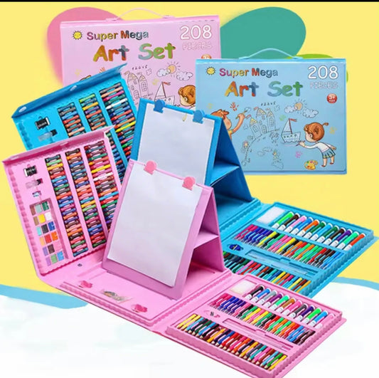 Colouring Kit Art And Craft Set Colour Box 208 pcs Gift Set For Kids