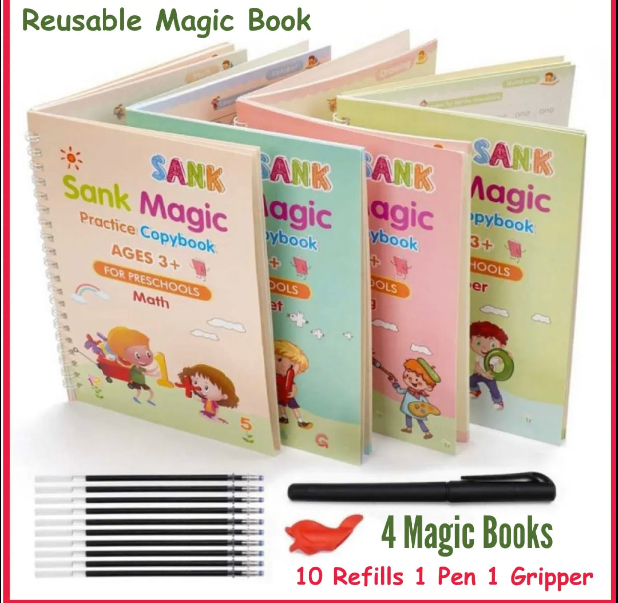 Sank Calligraphy Magic Book | Pack Of 4 Books