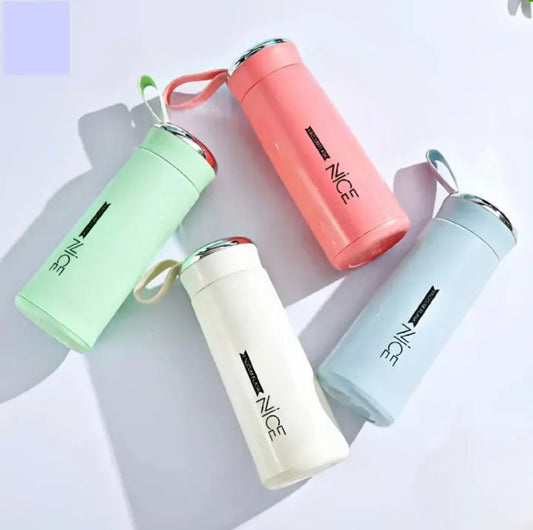 Water Bottles, Glass/Plastic 400 ML Water bottles, Sports water bottles Double walled Keeps Easy to carry