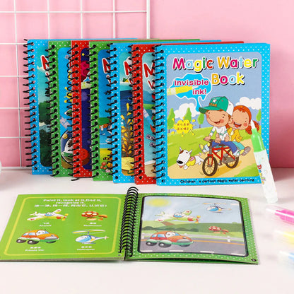 Magic Water Drawing Coloring Book ( Pack of 2 Books + 2 Pen )